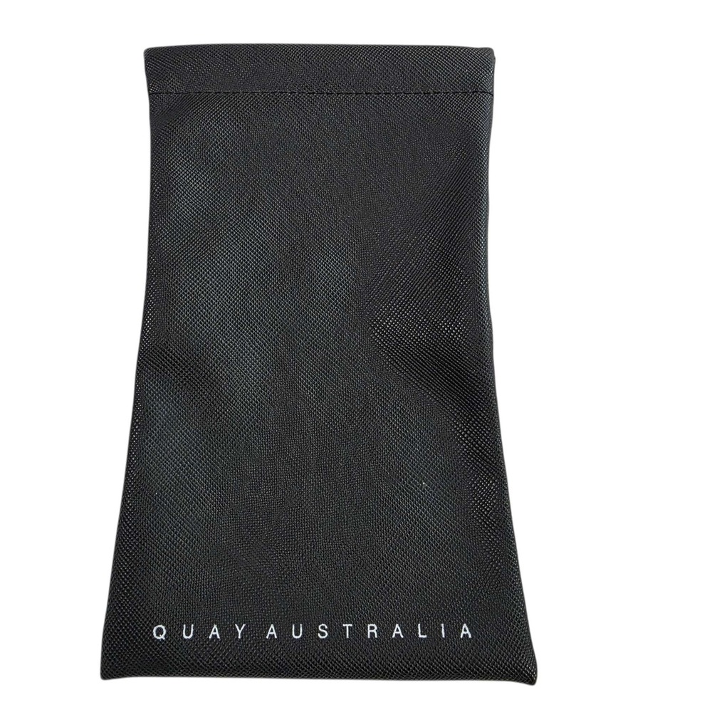 QUAY AUSTRALIA Black Pouch Soft Glasses Case Protective Bag Small Pouch Designer